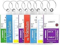 Cruise Luggage Tags | Compatible with All Cruise Lines | E-tag Holders Zip Seal & Steel Loops, Thick PVC | ID Badge | Waterproof, Clear Cruise Tags