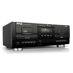 Pyle PT659DU Dual Stereo Cassette Deck with Tape USB to MP3 Converter