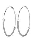 PROSTEEL Hoop Earrings for Women Large Stylish Big Hoops Hypoallergenic 316L Stainless Steel for Women Ladies Silver 80mm With Gift Box