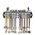 GLORY MEDAL HANGERS Steel Personalized Medal Hangers - Hang Up To 60 Medals | Sports Medal Wall Display | Medal Holder | Black Glossy Finish.