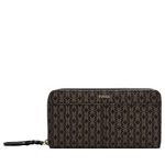 Fossil Women's Tara Zip Around Clutch, Black/Brown, One Size