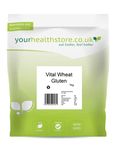 yourhealthstore® Premium Vital Wheat Gluten Flour 1kg, 87.5% Protein, Keto, Seitan, Vegan, Non GMO (Recyclable pouch)