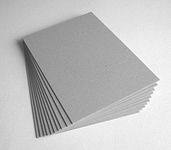 PROTECTAFILE 10 Pack A4 Grey Board 2000mic 2mm - Sturdy Cardboard Sheets for Crafts and DIY Projects - Designer Kraft Heavy Duty Chipboard Sheets - Bookbinding Supplies Cover