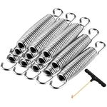 UROVIBOSCR Heavy Duty Trampoline Springs 12pcs Trampoline Replacement Springs Galvanized Steel Trampoline Accessories (Silver 5.5inch)