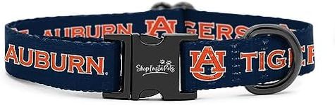 Auburn Tigers Collars and Leashes | Officially Licensed | Adjustable-Fits All Pets! (Medium Collar)