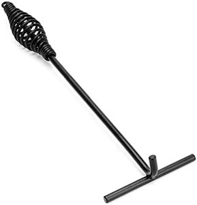 Stanbroil 15" Dutch Oven Lid Lifter with Spiral Bail Handle, Cast Iron Dutch Oven Lid Lifter for Outdoor/Campfire Cooking Accessories, Black Finish