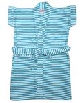 BUMZEE Blue Terry Cotton Boys Bathrobe Age - 5-6 Years