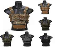 Paintball Equipment MK3 Modular Lightweight Chest Rig Micro Fight Chissis 5.56 Mag Pouch (Multicam Black)