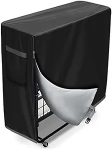 Folding Bed Storage Cover - 38" Waterproof Dustproof Universal Rollaway Bed Protector Cover - Fits 38 Inch Folding Bed (39 "L × 15" W × 44.8 "H) - Black