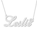 Custom Name Necklace Personalized Silver Name Jewelry Christmas for Leslie