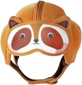 MAMBOBABY Baby Safety Helmet for Crawling and Walking for 6-24 Months Baby Head Protection - Soft and Adjustable - Lightweight and Comfortable Infant Head Guard-Raccoon