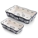 Wisenvoy Baking Dish Casserole Dish Ceramic Lasagna Pan 2-Pcs Bakeware Sets Baking Dishes Baking Set Baking Dish Set