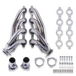 DEMOTOR PERFORMANCE For Chevy LS Chevelle Camaro Nova C10 Truck Shorty Polished Stainless Steel Headers