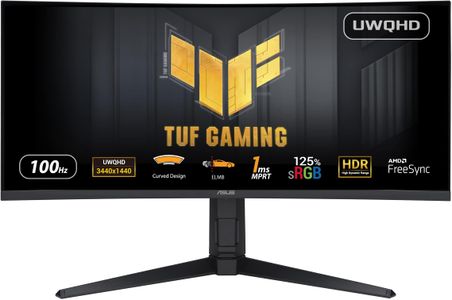 ASUS TUF 34" Curved Gaming Monitor – UltraWide WQHD Display