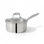 Lagostina Ambiente Stainless Steel 18cm Saucepan with cover 2 L, Lagoseal® Plus Base, Induction Ready, Tempered Glass Lids, Dishwasher & Oven Safe