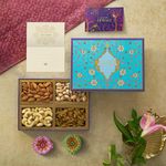 ANAND Special Dry Fruit Gift Box With Diya, Assorted Dryfruits Gift Hamper Pack | Gifting Collection For Diwali | Premium Almonds 75g, Pistachio 75g, Cashew Nuts 75g, and Raisins 75g |(300 gm)