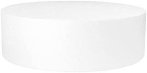 O'CREME Polystyrene Dummy Cake Decorating Display for Baked Goods Bakery Supplies Round Shape (20” Diameter x 4” High)