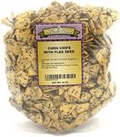 Corn Chips with Flax Seed, Healthy Snacks, Bulk Size (2 lb. Resealable Zip Lock Stand Up Bag)