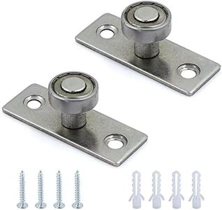 Sliding Door Floor Guide Floor Roller Guide Ball Bearings – Pack of 2 Sliding Door Fittings Made of Metallic, Sliding Door System Running Rail, Window and Door Detector, Wall Mounting for Door