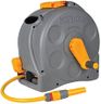 HOZELOCK - 2-in-1 Compact Hose Reel 25m : Portable or Wall-mounted Plastic Reel, Easy Rewind Function, Supplied with Nozzle, Fittings and Fixings [2415R0000]