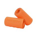 BOOSTEADY Dumbbell Grips Silicone Grips, 2 Pieces Bar Grips Thick Bar Grips for Biceps, Triceps and Forearm Dumbbell Grips for Arm Training, Orange (5.1 cm Outer Diameter)