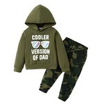 Amissz Baby Boy Clothes Toddler Boys Outfit Infant Letter Printed Sweatshirt Fashion Long Sleeve Hoodie Tops Pants Set 2PC Camouflage, 2-3 years