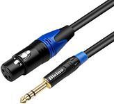 Disino XLR Female to 1/4 Inch 6.35mm TRS Stereo Jack Cable, 3 Pin Female XLR to Quarter inch Balanced Interconnect Patch Cord (3.3 Feet)