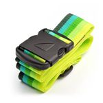 Travel Blue Luggage Straps - Multicolour Suitcase Straps for Easy Recognition - 80" x 2" Durable Polypropylene with Nylon Buckle, Integral Address Label - Secure Luggage Straps for Suitcases