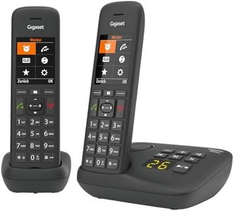 Gigaset C575A Duo - 2 Schnurlose DECT-Telefone mit Anrufbeantworter - großes Farbdisplay mit aktueller Benutzeroberfläche - Adressbuch - Jumbo-Modus und Anrufschutz, schwarz [Deutsche Version]
