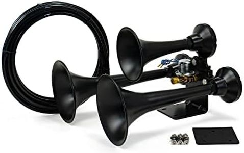 HornBlasters Outlaw Black 12/24 Volt Train Horn Only - 3 Trumpets - Big Sound