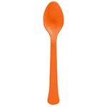 Amscan 8011.05 Party Supplies Premium Heavy Weight Plastic Spoons, Orange Peel, 9 x 9.2, 48ct