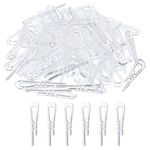 uxcell 500Pcs Durable Plastic Alligator Clips, 1.57" Clear U Shape Shirt Clip Clothespins with Teeth for Folding Ties, Pants, Socks, Garments