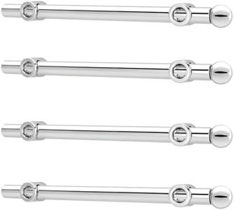 Rev-A-Shelf 12" Pull Out Valet Rod, Extendable Sliding Clothes Storage Hanging Rack with Mounting Hardware, Chrome, CVR-14-CR (4 Pack)