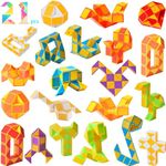 21 Pack 24 Blocks Magic Snake Cube Fidget Toy,Mini Twist Puzzle Toys for Kids Teens Birthday, Party Favours, Carnival Prizes,Classroom Rewards,Party Supplies (S2)