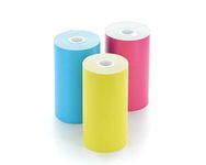 Cubinote Official Replacement Sticky Note Thermal Paper | BPA Free - Size 3-1/8" by 78' | Long Lasting Paper for No Ink Printer | Assorted Color 3 Pack Thermal Paper Rolls – 1 Blue, 1 Pink 1 Yellow