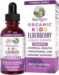 USDA Organic Elderberry Liquid Drops for Kids by MaryRuth's | Vegan Elderberry Extract + Organic Glycerin | Immune Support & Overall Health | Formulated for Ages 4-13 | 1oz