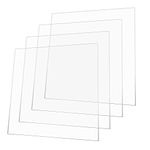 BIGIMALL Acrylic Sheet 3Mm Clear Transparent Plexiglass 12 Inch X 12 Inch Pack Of 4 pcs