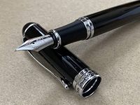 Rhapsody Jinhao x750 Fountain Pen 0.5mm Nib Ink Pens (Polished Black)