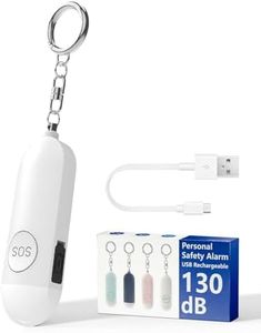 Personal Alarm, Self Defense Alarm Keychain, Security Personal Protection Devices for Women Kids Seniors 130dB Rechargeable with LED Flashlight Safety Siren for Night Emergency Use