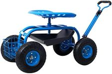 Rolling Garden Cart with Seat and S