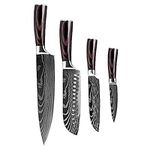 Chef Knife Set 4 Pieces, Kitchen Kn