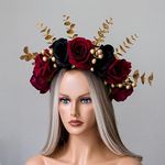 Ansuma Burgundy Rose Flower Crown H