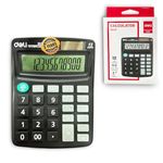 Deli W39251 12d Calculator | 3 Years Warranty | Steps Check and Correct Function | Palm Calculator for Students - Black