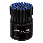 Pentonic 0.7mm Ball Point Pen Tumbler Pack | Black Body | Blue Ink | Pack of 50 Pens