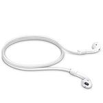 kwmobile Strap Compatible with Apple Airpods 1/2 / Pro / 3 - Silicone Cord Holder for Wireless Earphones - White