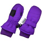 Children Toddlers and Baby Mittens Made With Thinsulate and Fleece - Winter Waterproof Gloves - KX GEAR by Zelda Matilda, Purple, 2-3 years