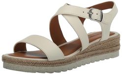Lucky Brand Women's Trianna Wedge Sandal, Pristine, 12