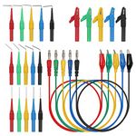 Neoteck 25PCS Back Probe Test Lead- 15PCS Back Probe Pins + 5PCS Banana Plug to Alligator Clip + 5 PCS Alligator Clips for Multimeter Diagnosis Circuit Testing