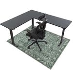 Anidaroel 63"x51" Large Office Chair Mat for Hardwood Floor, Anti-Slip Rolling Chair Mat for Hardwood, Desk Chair Mat for Hard Floors, Low Pile Carpet Floor Protector Rug