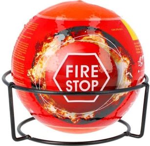 Boule de feu- Extincteur ABC- Extincteur voiture- Accessoires de pompiers- Extincteur 0,5 kg- Petit extincteur 13x13x13 cm avec support pour extincteur- Temps de réaction automatique de 3 à 5 secondes